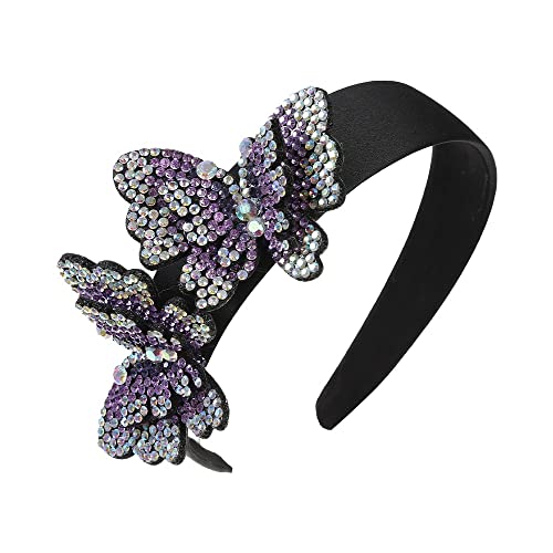 Strass-Blumen-Stirnbänder für Damen, breite Krempe, Haarschmuck, Vintage-Kristall-Haarband, weiblicher eleganter Kopfschmuck von NSIBAN