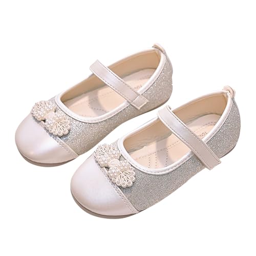 Mary Jane Prinzessinnen-Pumps für Mädchen, mit Knöchelriemen, für Partys, formelle Abendkleider, Sandalen, B Beige, 4 Jahre von NSICBMNO