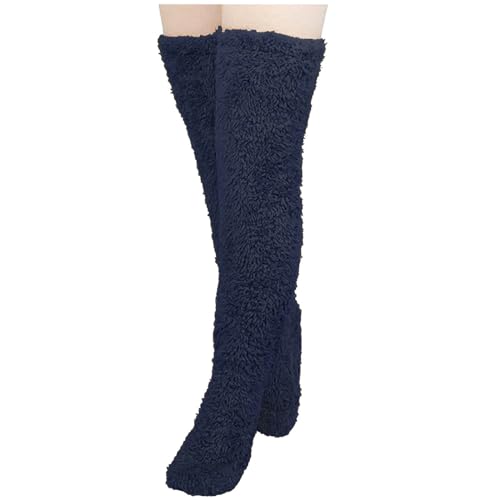 NSICBMNO 2 Paar Kniestrümpfe für Damen, kuschelige Pfotensocken, Hausschuhe, flauschige Socken, Hausschuhe, flauschige Socken, lange Socken, warme Overknee-Socken, Plüsch-Hausschuhe, Strümpfe, von NSICBMNO