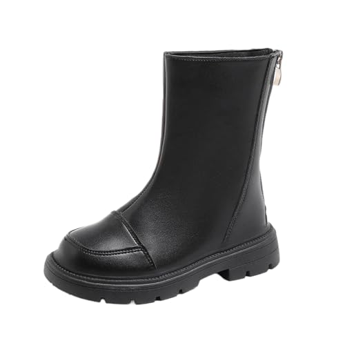 NSICBMNO Chelsea Boots Mädchen Mid Calf Combat Boots mit Reißverschluss hinten, Reitstiefel, Kinder, Cowgirl-Stiefel, Reitstiefel, Gummistiefel, Kinder, Plateau, Mädchen, Schulschuhe, A Schwarz, 27 EU NSICBMNO Chelsea Boots Mädchen Mid Calf Combat Boots mit Reißverschluss hinten, Reitstiefel, Kinder, Cowgirl-Stiefel, Reitstiefel, Gummistiefel, Kinder, Plateau, Mädchen, Schulschuhe, A Schwarz, 27 EU von NSICBMNO