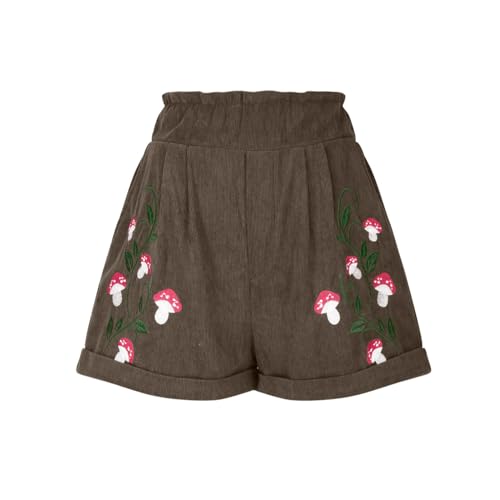 NSICBMNO Damen-Shorts, elastische Taille, lässige Shorts mit Taschen, Pilz-Shorts, Cord-Shorts, lockere Sommer-Shorts, weite Beinhose, Bermuda-Shorts, Hotpants, Sport, Yoga-Shorts, Übergröße, NSICBMNO Damen-Shorts, elastische Taille, lässige Shorts mit Taschen, Pilz-Shorts, Cord-Shorts, lockere Sommer-Shorts, weite Beinhose, Bermuda-Shorts, Hotpants, Sport, Yoga-Shorts, Übergröße, von NSICBMNO