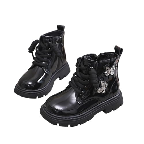 NSICBMNO Mädchen Stiefeletten, Kampfstiefel, Schnürstiefel, Plateau, grobe Stiefel, Gothic, Gummistiefel, Kinder-Gummistiefel, runde Zehenschuhe, A Schwarz, 27 EU NSICBMNO Mädchen Stiefeletten, Kampfstiefel, Schnürstiefel, Plateau, grobe Stiefel, Gothic, Gummistiefel, Kinder-Gummistiefel, runde Zehenschuhe, A Schwarz, 27 EU von NSICBMNO