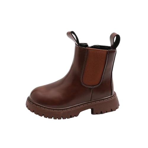 NSICBMNO Mädchen Stiefeletten Combat Boots Händler PU-Leder Booties Chunky Boot Schulstiefel Wateroroof Herbst Winter Schuhe, Ein Braun, 32 EU NSICBMNO Mädchen Stiefeletten Combat Boots Händler PU-Leder Booties Chunky Boot Schulstiefel Wateroroof Herbst Winter Schuhe, Ein Braun, 32 EU von NSICBMNO