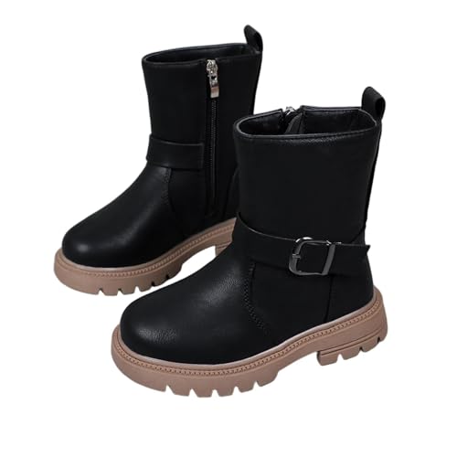 NSICBMNO Mädchen Stiefeletten Kampfstiefel Händler Plattform Cowgirl Stiefel Schulschuhe Kinder Händler Stiefel Schulschuhe, A Schwarz, 30 EU NSICBMNO Mädchen Stiefeletten Kampfstiefel Händler Plattform Cowgirl Stiefel Schulschuhe Kinder Händler Stiefel Schulschuhe, A Schwarz, 30 EU von NSICBMNO