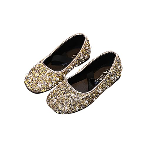 Prinzessin Schuhe für Mädchen Mary Jane Prinzessin Pumps Knöchelriemen Court Blumenmädchen Party Schule Hochzeit, Ein Gold, 2 Years Prinzessin Schuhe für Mädchen Mary Jane Prinzessin Pumps Knöchelriemen Court Blumenmädchen Party Schule Hochzeit, Ein Gold, 2 Years von NSICBMNO