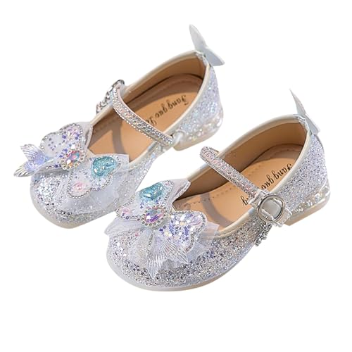 Prinzessin Schuhe für Mädchen Mary Jane Schuhe Knöchelriemen Court Cosplay Party Pumps Hochzeit Geburtstag Kleid, B, weiß, 3 Jahre von NSICBMNO