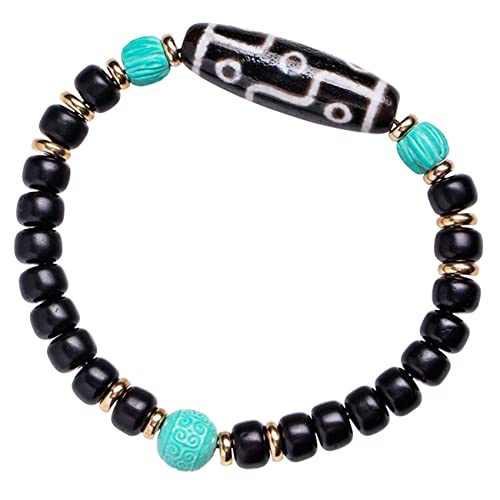 NSNYDNZ Obsidian-Armband, Achat Neunäugiges Dzi-Bodhi-Armband HUI-Muster Elastisches Perlenarmband Glücksbringer Kristallarmband Reiki Chakra Meditation Damen NSNYDNZ Obsidian-Armband, Achat Neunäugiges Dzi-Bodhi-Armband HUI-Muster Elastisches Perlenarmband Glücksbringer Kristallarmband Reiki Chakra Meditation Damen von NSNYDNZ