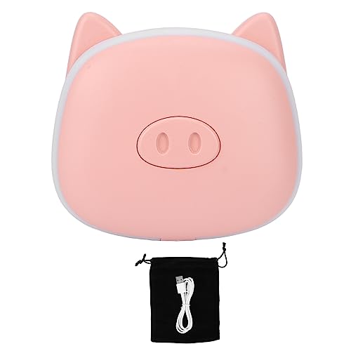 Elektrischer Handwärmer, Einfach zu Bedienender Kleiner Kompakter USB-Handwärmer Mit Cartoon-Bild Und Spiegellicht Für Den Heimgebrauch auf Reisen(Rosa) von NSXAYIWE