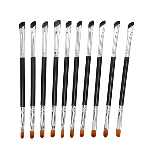 NSXAYIWE Eyeliner-Pinsel, 10 Stück, Sichel-Eye-Liner-Pinsel, Doppelendiger Sichel-Eyeliner-Pinsel, Abgewinkelter Eyeliner-Pinsel, Detailpinsel Für Make-up-Kosmetik von NSXAYIWE