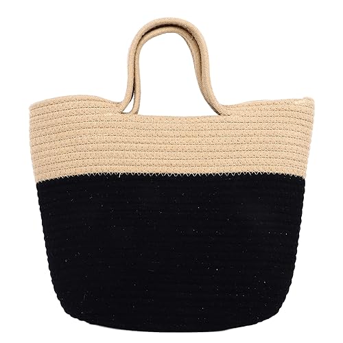 Mode Colorblocking Tote Stroh Tasche Meer Urlaub Strand Tasche Weibliche Handgemachte Weben Tasche von NSXAYIWE