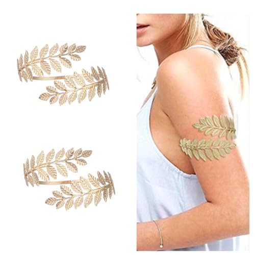 2 Stück Blatt Stirnband Metall Stirnband Göttin Haarreifen Vintage Braut Hochzeit Kopfschmuck Glitzer Elegant Haarband Party Dekoration Kopfschmuck Cosplay Kostüm Kopfbedeckung Handgemachte von NT-ling