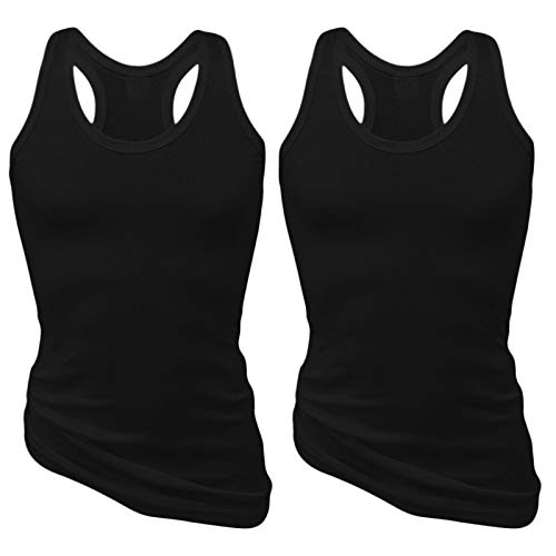 NT Herren Tank Top (2 Stück) X-Form Muskelshirt Ringershirt Unterhemd 70090, Gr. S von NT
