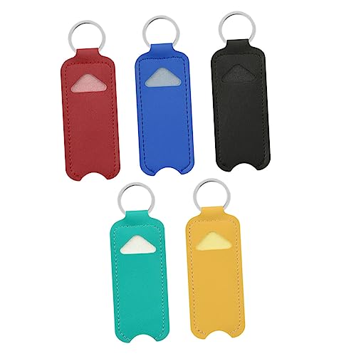 5pcs Schlüsselbund Lippenstifthalter Beutel Tragbarer PU Leder Makeup Organizer Kleiner Lipgloss -Aufbewahrungsbeutel für den Reisetaste -Ansatz von NTALJC