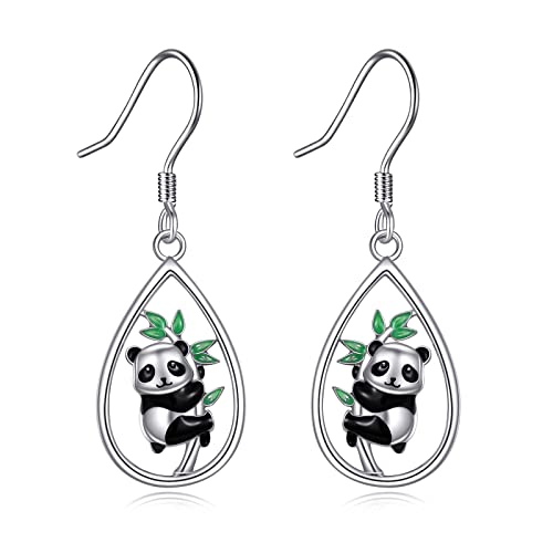 Animal Earrings Silver Cat/Panda/Dog/Owl/Butterfly/Peacock Dangle Earrings Cute Animal Jewellery Gift for Women von NTALJC
