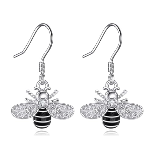 Animal Earrings Silver Cat/Panda/Dog/Owl/Butterfly/Peacock Dangle Earrings Cute Animal Jewellery Gift for Women von NTALJC