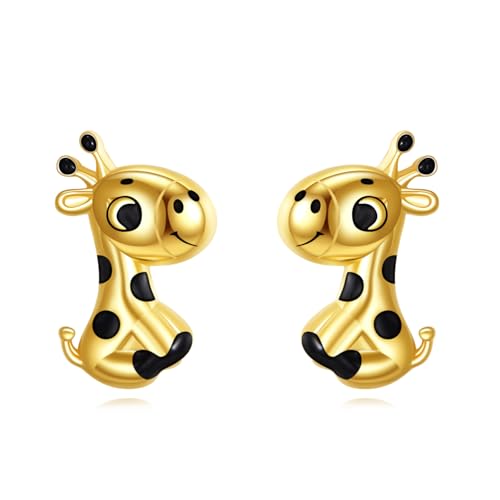 Animal Earrings Silver Cat/Pig/Dinosaur/Cow/Frog/Hedgehog/Turtle Stud Earrings Cute Animal Jewellery Gifts for Women Girls von NTALJC