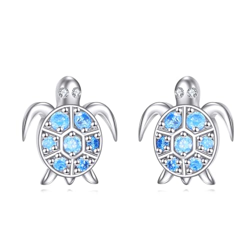 Animal Earrings Silver Cat/Pig/Dinosaur/Cow/Frog/Hedgehog/Turtle Stud Earrings Cute Animal Jewellery Gifts for Women Girls von NTALJC