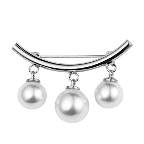 Brosche Pin Brosche Stifte, feste Träger Pin Simple Brosche Frauen Charmezubehör Strickjacke Emaille Pin Silber Abzeichen von NTALJC