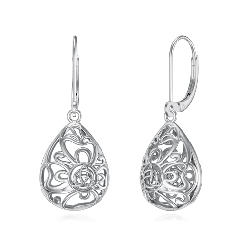 Hebelohrringe Silber Dream Catcher/Larimar/Opal/Lapis/türkisstropfen Ohrringe Juwelengeschenk für Frauen von NTALJC