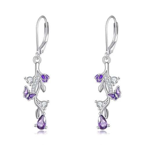 Hebelohrringe Silber Dream Catcher/Larimar/Opal/Lapis/türkisstropfen Ohrringe Juwelengeschenk für Frauen von NTALJC