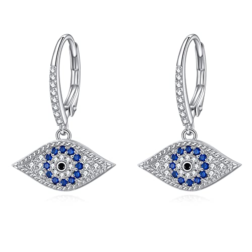 Hebelohrringe Silber Dream Catcher/Larimar/Opal/Lapis/türkisstropfen Ohrringe Juwelengeschenk für Frauen von NTALJC