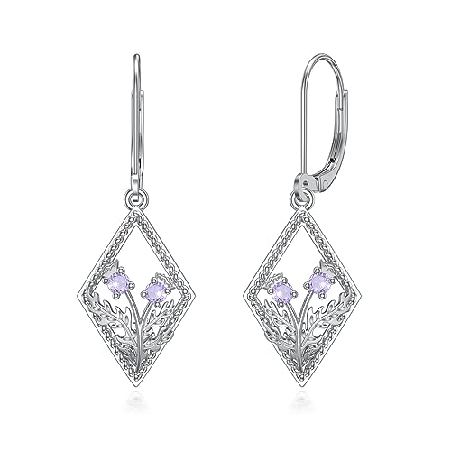 Hebelohrringe Silber Dream Catcher/Larimar/Opal/Lapis/türkisstropfen Ohrringe Juwelengeschenk für Frauen von NTALJC