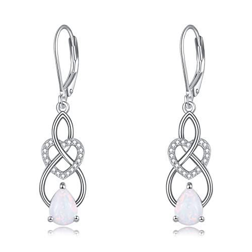 Hebelohrringe Silber Dream Catcher/Larimar/Opal/Lapis/türkisstropfen Ohrringe Juwelengeschenk für Frauen von NTALJC