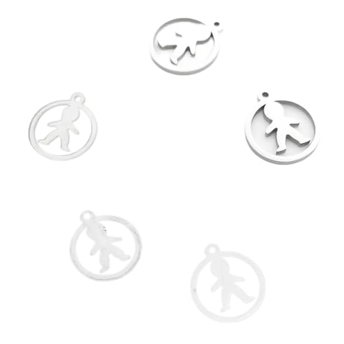 NEU 2025 Love DIY 5pcs Charme Edelstahl Neu für Modeschütze für Schmuck Herstellung kleiner Anhänger DIY Halskette Armband Ohrringe Geschenkschmuck Fashion Accessoires kreatives Geschenk von NTALJC