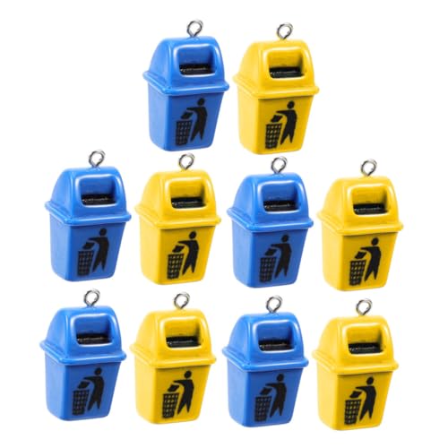NTALJC 10pcs skurriler Mini -Mülleimer können lustige hängende Anhänger für Schmuck bezaubern, um dauerhafte DIY -Accessoires für Ohrringe Keychains Halsketten zu machen von NTALJC