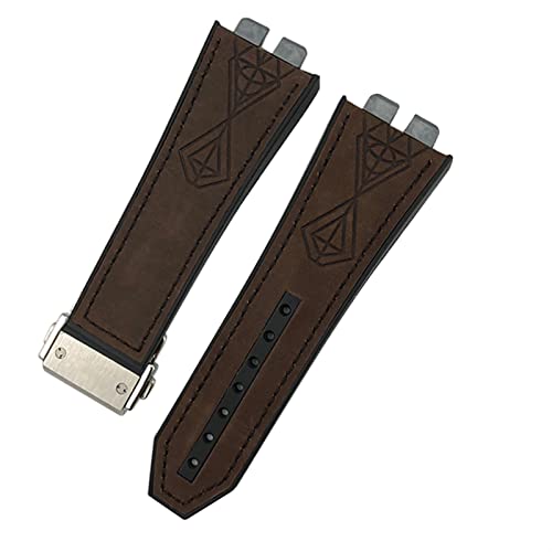 NTALJC 17 * 27mm Genuine Leather Rubber Silicone Watchband For Big Bang 42mm 441 440 Calfskin Quick Release Watch Strap von NTALJC