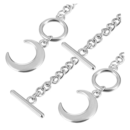 NTALJC 2 PCs Halb Mond Anhänger Halsketten Retro -Chokerketten für Frauen Modeschmuck von NTALJC