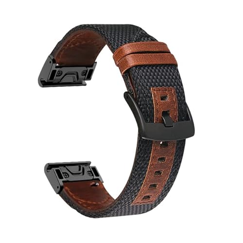NTALJC 22 mm 26 mm Schnellverschluss-Smartwatch-Armband für Fenix ​​7 7X 6 6X Pro 5X 5 Plus 3HR 935 945 Lederarmband Nylon-Handgelenkband von NTALJC