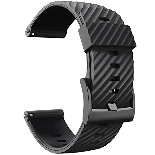 NTALJC 24mm Silicone Straps Replacement WatchBand For Suunto 7 D5 Bracelet Suunto 9 Spartan Sport Wrist HR Baro Smart Watch Wristband von NTALJC