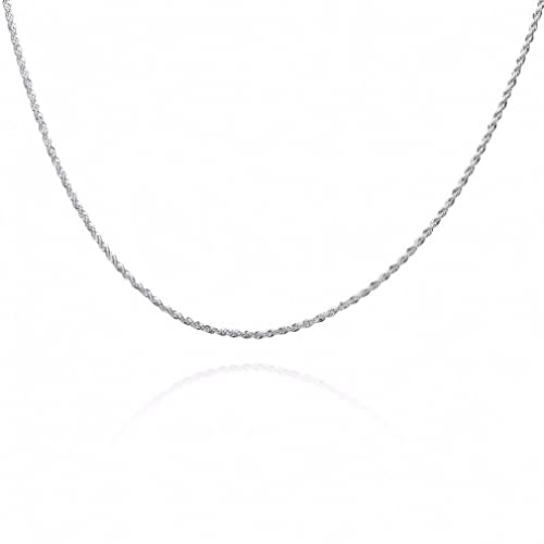 NTALJC 2mm Seilkette für Halskette Frauen und Männer Sterling Silber Schmuck 40-60 cm verdrehte Ketten Halskette NTALJC 2mm Seilkette für Halskette Frauen und Männer Sterling Silber Schmuck 40-60 cm verdrehte Ketten Halskette von NTALJC