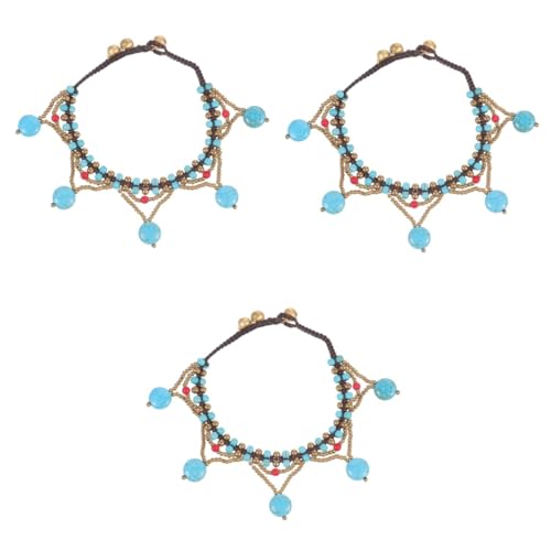 NTALJC 3 PCs Fußkettchenkette türkis NTALJC 3 PCs Fußkettchenkette türkis von NTALJC