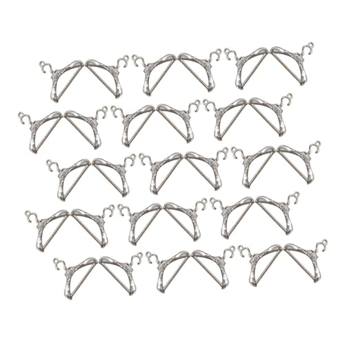 NTALJC 30 Stücke hängende Kleidung Simulierte Karneval Verkleidung Schmuck Decition Modezubehör Boutique Accessoires Charms von Eilla Curls Anhänger Legierung Anhänger von NTALJC