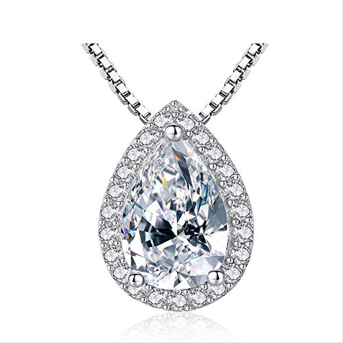 NTALJC 3CT Labor Diamond Anhänger Real Silber Party Hochzeitsanhänger Ketten Halskette für Frauen Braut Charme Schmuck Schmuck NTALJC 3CT Labor Diamond Anhänger Real Silber Party Hochzeitsanhänger Ketten Halskette für Frauen Braut Charme Schmuck Schmuck von NTALJC