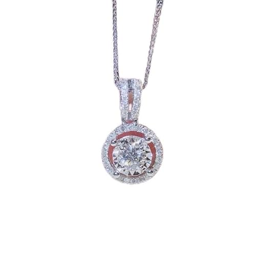 NTALJC 3CT Moissanit Diamond Anhänger Silber Hochzeitsanhänger Halskette für Frauen Schmuck von NTALJC