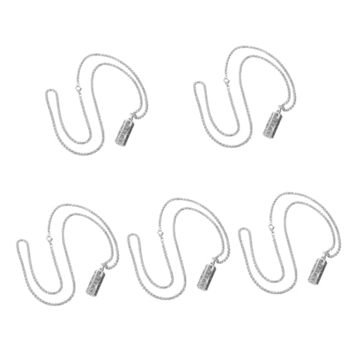 NTALJC 5pcs Öffnen Halsketten Parfüm ätherische Öl Amulett Chinesische Reize Container Halskette Anhänger Silberschmuck von NTALJC