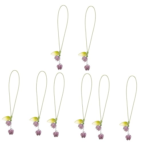 NTALJC 8pcs Telefon Hanging Ornament Flower Anhänger Telefon Lanyard Dekor Schlüsselbund Anhänger für Frauen Seil von NTALJC