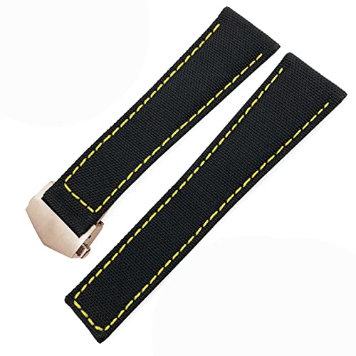 NTALJC Bracelet de montre 20 mm 22 mm en toile et nylon avec boucle déployante noire pour montre Carrera Aquaracer Series von NTALJC