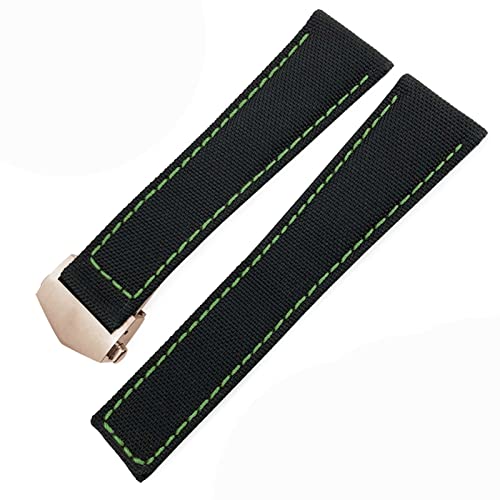 NTALJC Bracelet de montre 20 mm 22 mm en toile et nylon avec boucle déployante noire pour montre Carrera Aquaracer Series von NTALJC