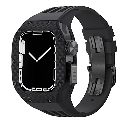 NTALJC CarbonFiberwatchCase+CRARTMODKIT ， FORAPPLEWATCH654SE44MMMODIFICICIOYFRAMERUBBERBAND ， FOREWATCHSERIES8745MM von NTALJC