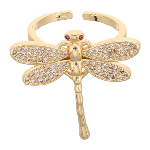 NTALJC Dragonfly -Ringringe für den Ring Open Verlobungsring Open Band Ring Fingerringe Christliche Ringe für Frauen Kubikzirkonia Ringe für Frauen Open Statement Ring en En von NTALJC
