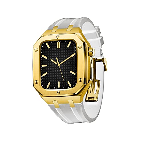 NTALJC FORAppleWatchBandCaseSeries8,45 mm44mmsiliconestrapwithshockproofBumPerCase, MenwomensportsmilitaritaryBandProtectiveCaseOniWatchSeries7se654 von NTALJC
