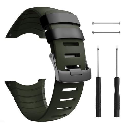 NTALJC Für das Suunto Core Watch Band, Soft TPU Ersatzgurt Sport Armband Metal Clasp von NTALJC