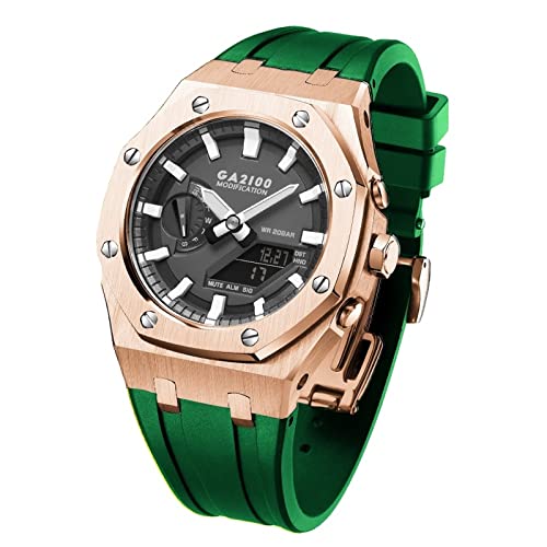 NTALJC GA2100 MOD Kit Für GA2100STH-1A Metall Uhrengehäuse Silikonband 316 Edelstahl Modifiziertes Zubehör Armband Lünette Bänder NTALJC GA2100 MOD Kit Für GA2100STH-1A Metall Uhrengehäuse Silikonband 316 Edelstahl Modifiziertes Zubehör Armband Lünette Bänder von NTALJC