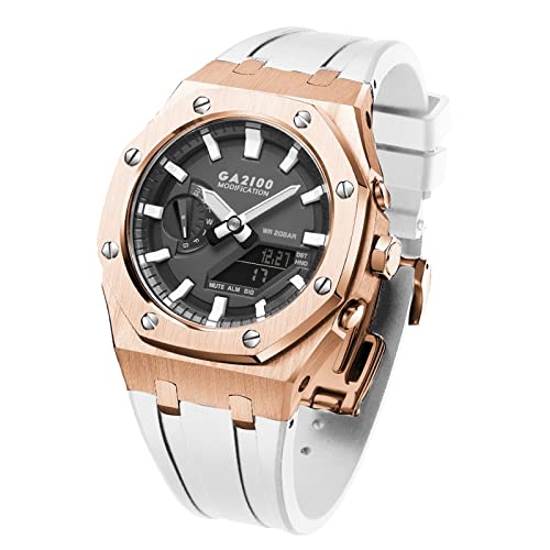 NTALJC GA2100 MOD Kit Für GA2100STH-1A Metall Uhrengehäuse Silikonband 316 Edelstahl Modifiziertes Zubehör Armband Lünette Bänder NTALJC GA2100 MOD Kit Für GA2100STH-1A Metall Uhrengehäuse Silikonband 316 Edelstahl Modifiziertes Zubehör Armband Lünette Bänder von NTALJC