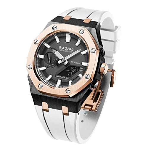 NTALJC GA2100 MOD Kit Für GA2100STH-1A Metall Uhrengehäuse Silikonband 316 Edelstahl Modifiziertes Zubehör Armband Lünette Bänder NTALJC GA2100 MOD Kit Für GA2100STH-1A Metall Uhrengehäuse Silikonband 316 Edelstahl Modifiziertes Zubehör Armband Lünette Bänder von NTALJC