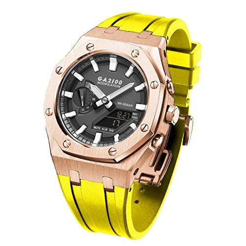 NTALJC GA2100 MOD Kit Für GA2100STH-1A Metall Uhrengehäuse Silikonband 316 Edelstahl Modifiziertes Zubehör Armband Lünette Bänder NTALJC GA2100 MOD Kit Für GA2100STH-1A Metall Uhrengehäuse Silikonband 316 Edelstahl Modifiziertes Zubehör Armband Lünette Bänder von NTALJC